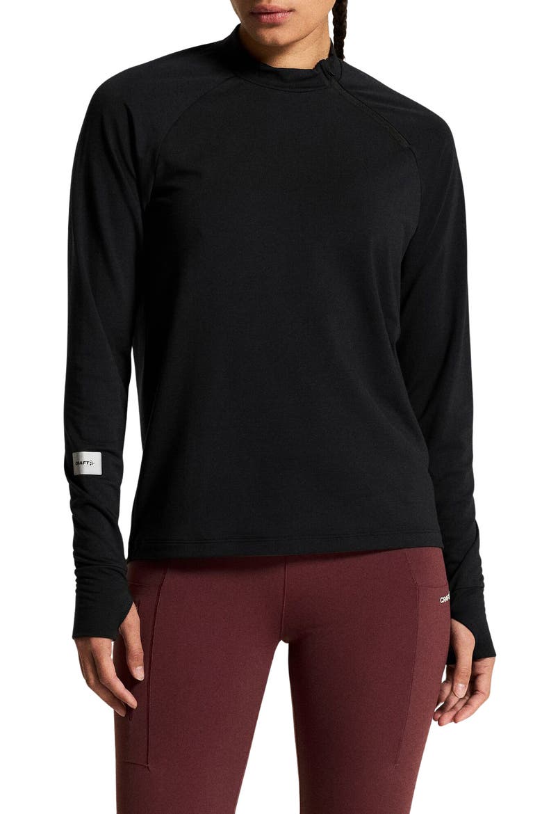 Adv SubZ Zip Performance Jersey, Main, color, BLACK