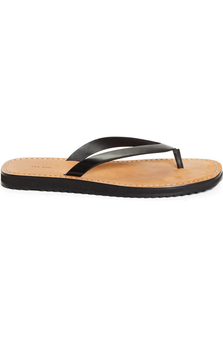 The Row Dune Classic Ginza Flip Flop, Alternate, color, Black
