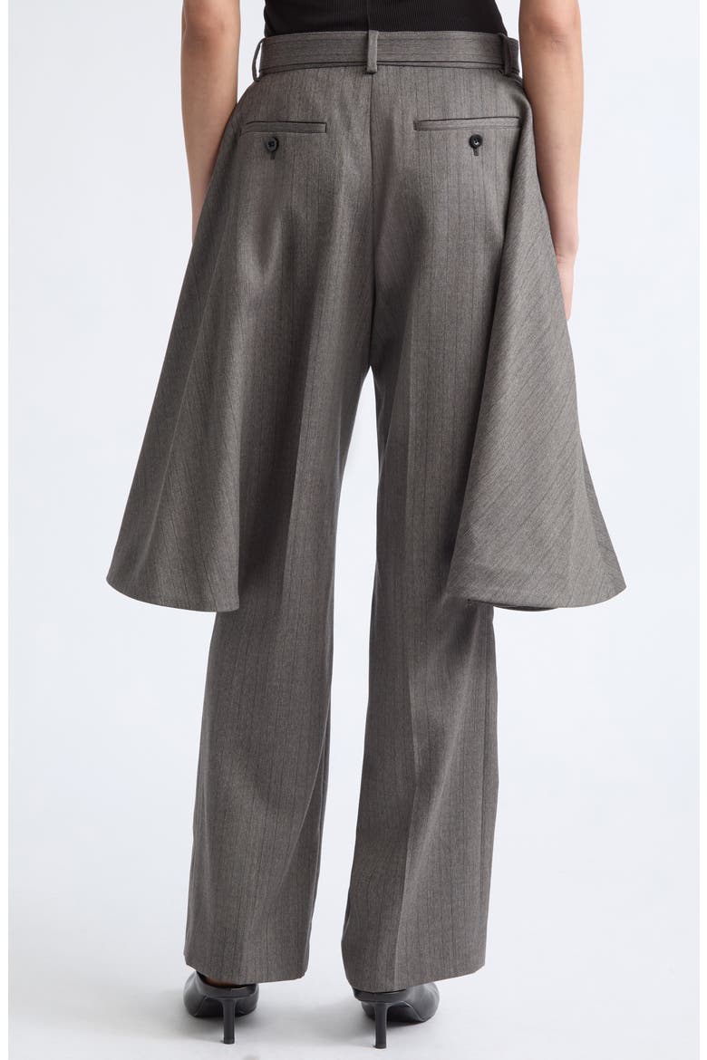 Side Panel Herringbone Pants, Alternate, color, BROWN