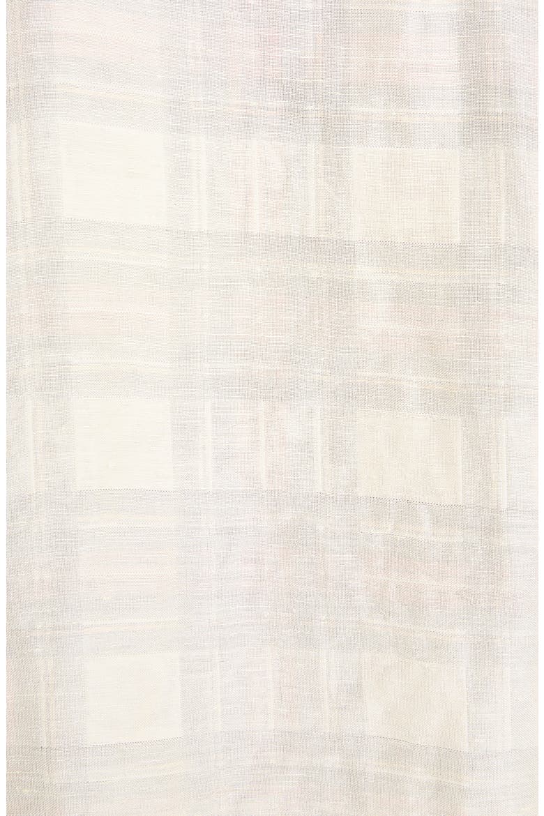 Sadira Check Linen Blend Shirt, Alternate, color, CREAM/ ORANGE