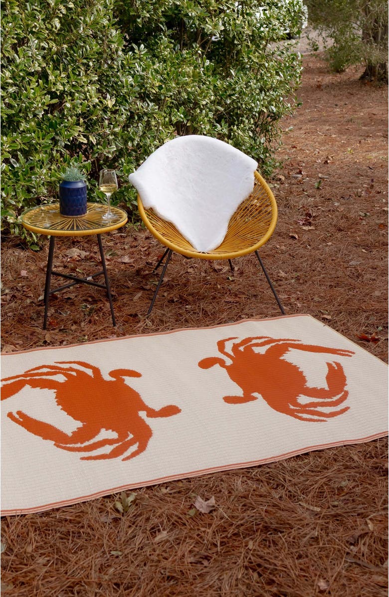 Mad Mats Double Crab Orange & Cream, Alternate, color, Orange And Cream