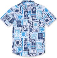 Vintage Summer Kids' Coastal Button Down Shirt