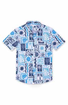Vintage Summer Kids' Coastal Button Down Shirt