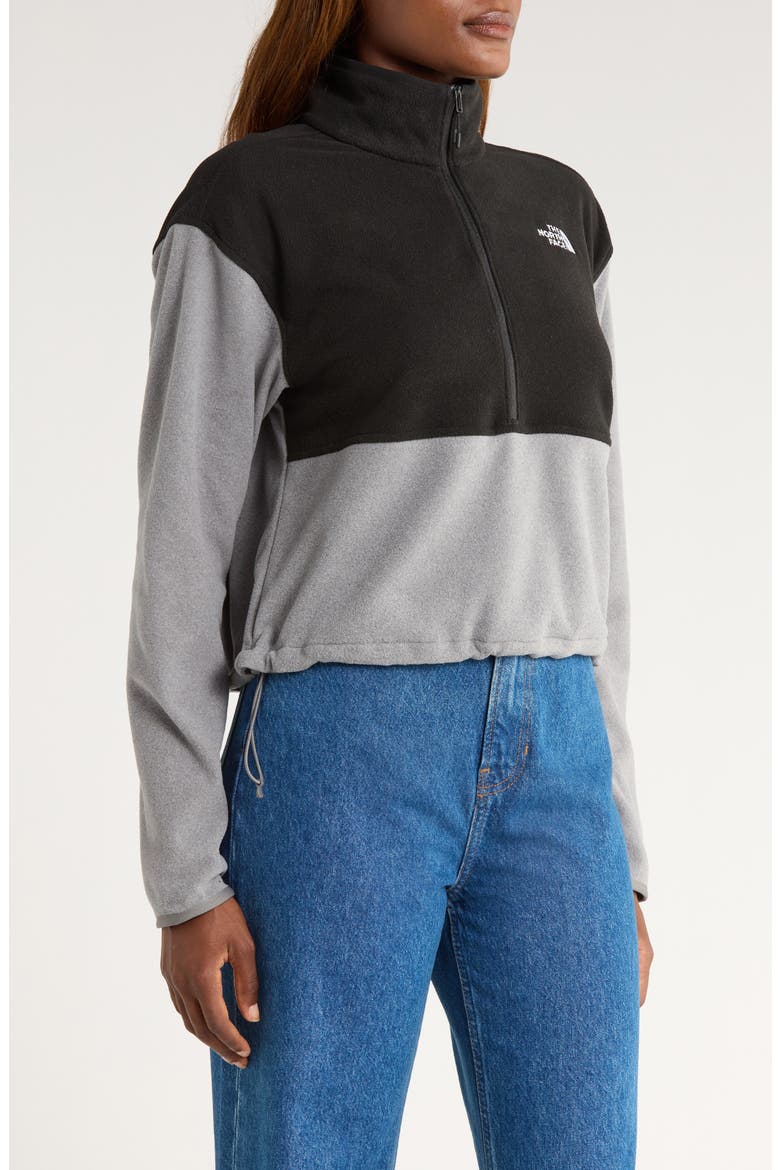 Glacier Polar Fleece Pullover, Alternate, color, TNF MID GREY HEATHER/ BLACK