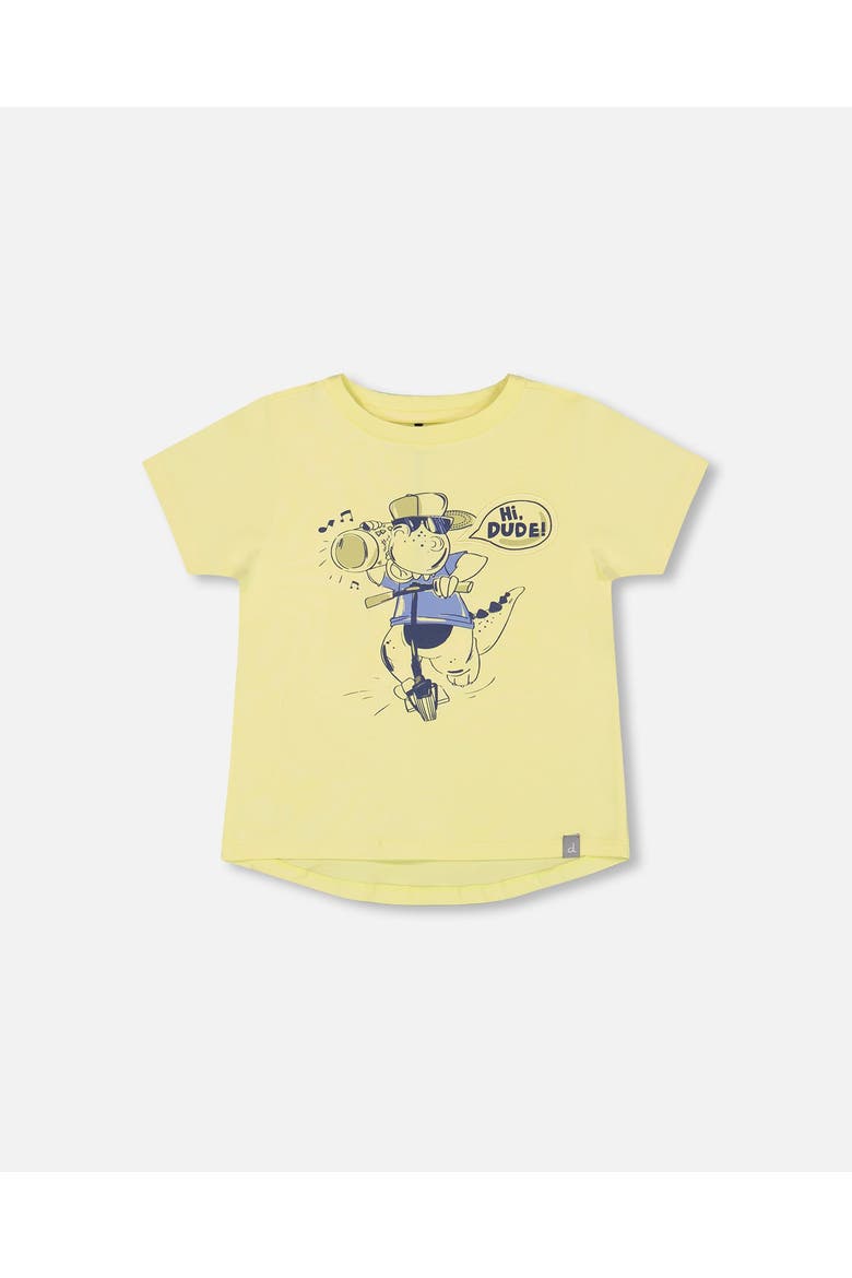 Baby Boy's Organic Cotton T-Shirt With Print Lime, Main, color, Lime
