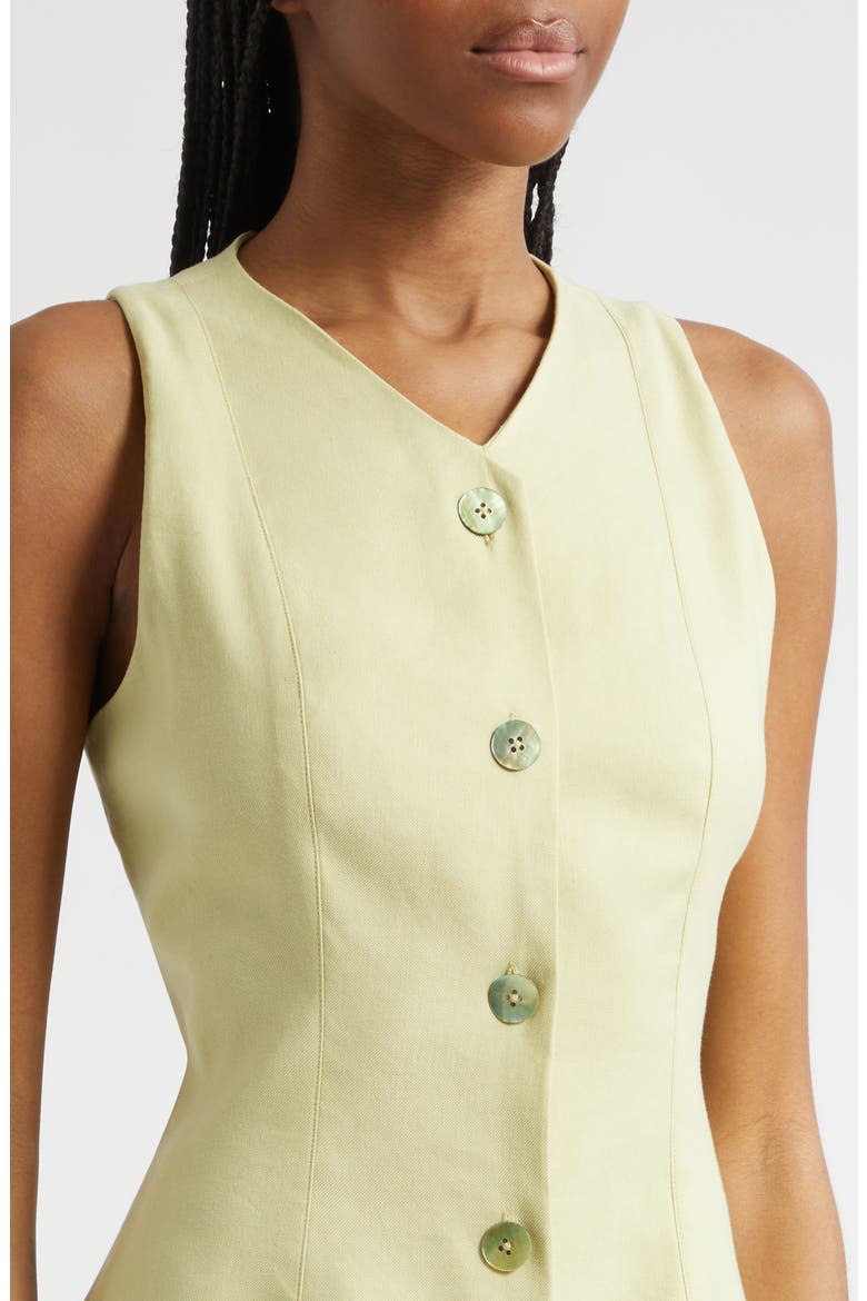 Steiner Linen Blend Fit & Flare Dress, Alternate, color, PISTACHIO