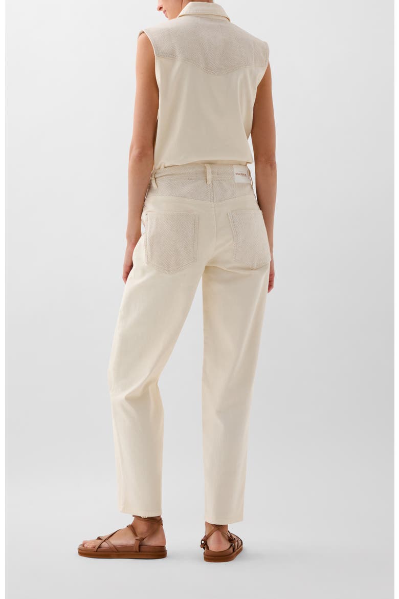 White Trize Denim Pant, Alternate, color, Offwhite