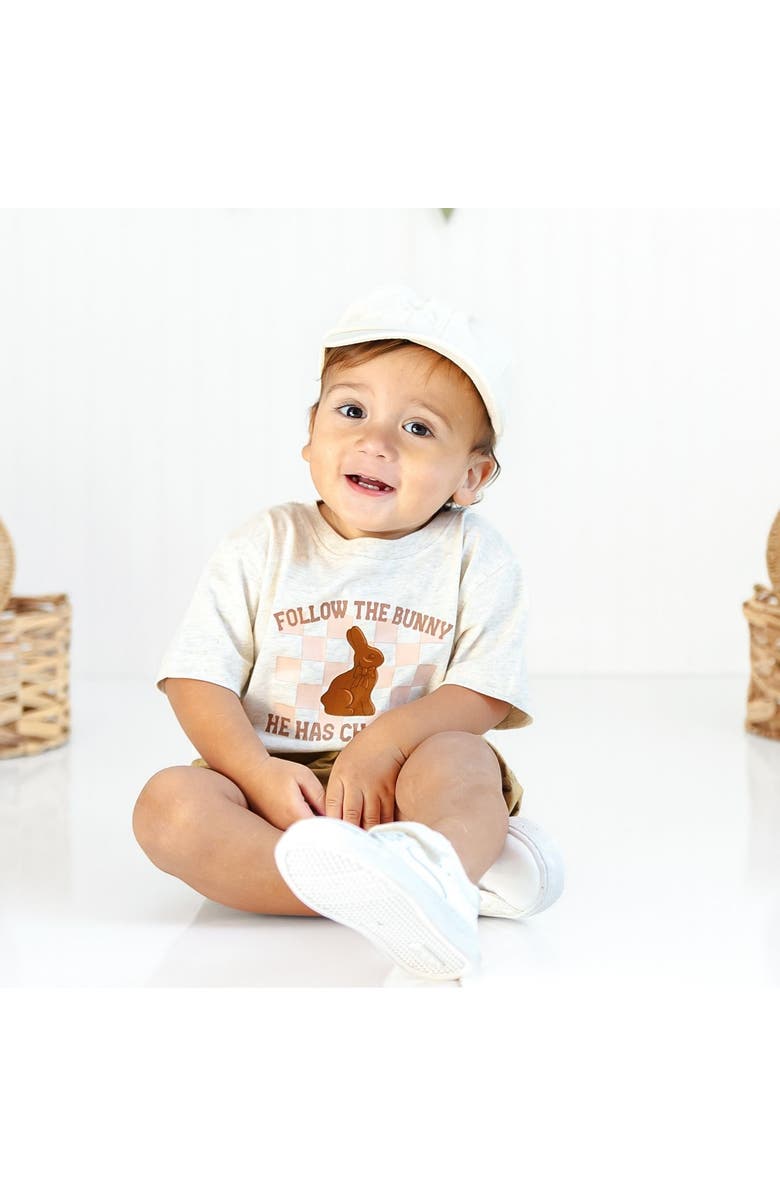 Sweet Wink Easter Chocolate Bunny Short Sleeve T-Shirt, Alternate, color, Natural Heather