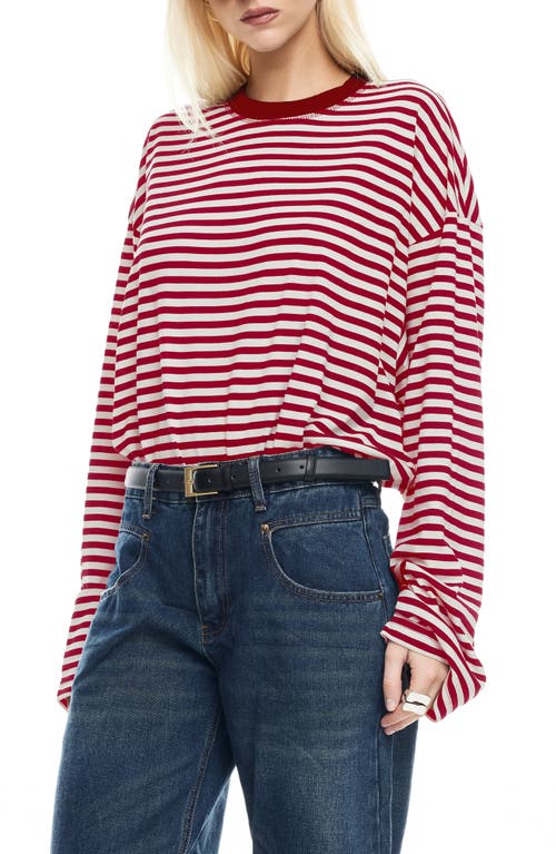 Lioness Bloom Stripe Top In Brown