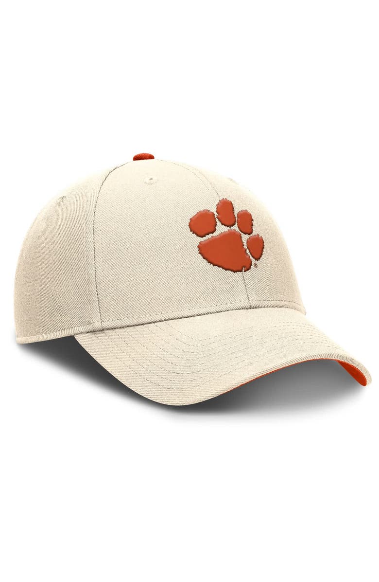 Nike Men's Nike Natural Clemson Tigers Rise Primetime Performance Trucker Adjustable Hat, Alternate, color, Natural