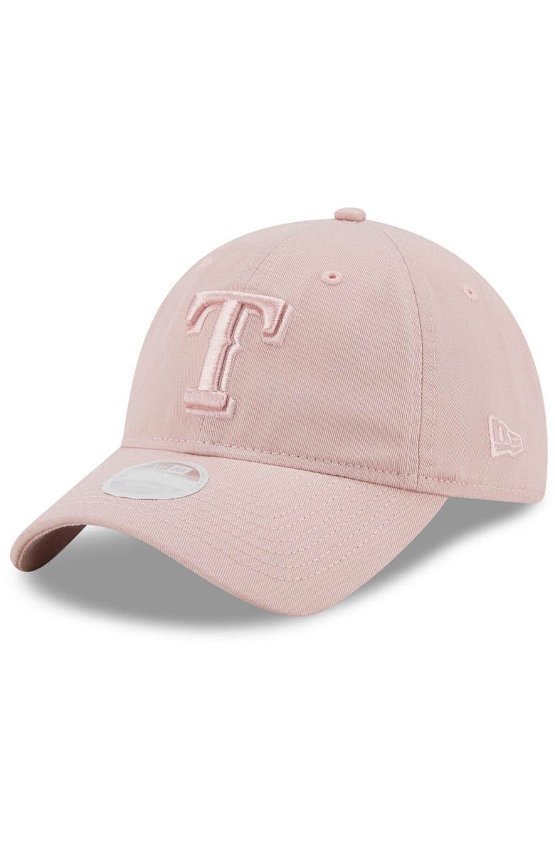 New Era Women's New Era Pink Texas Rangers Rouge Core Classic 9TWENTY Adjustable Hat, Main, color, 