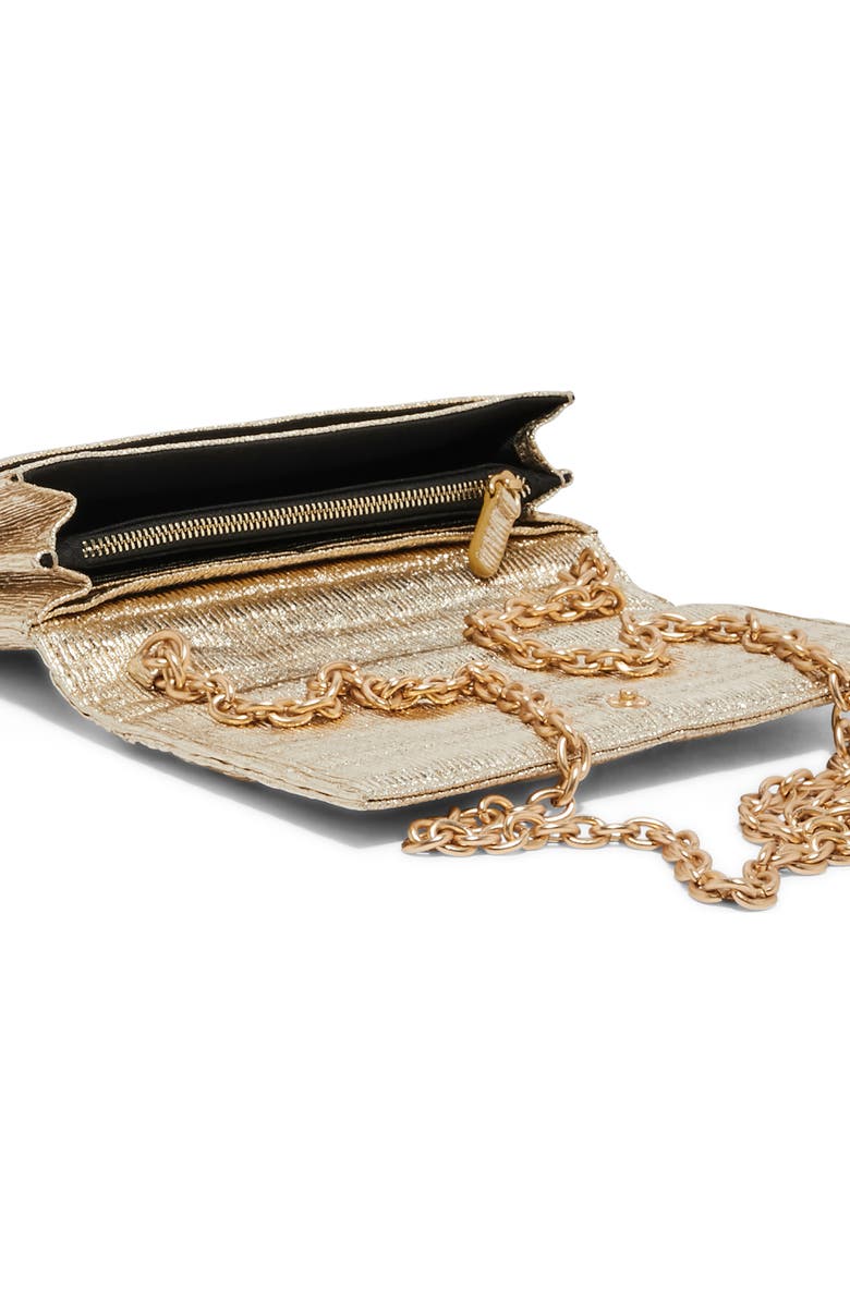 HOUSE OF WANT We Browse Vegan Leather Wallet Crossbody Bag, Alternate, color, Soft Gold