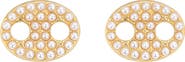 ATHRA LUXE Modern Muse Faux Pearl Mariner Stud Earrings