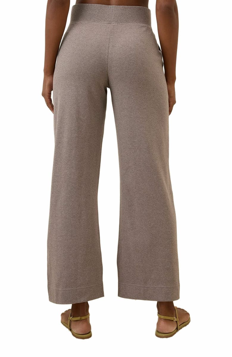 Pact Organic Cotton Airplane Wide Leg Pant - 26" Inseam, Alternate, color, Deep Taupe Heather