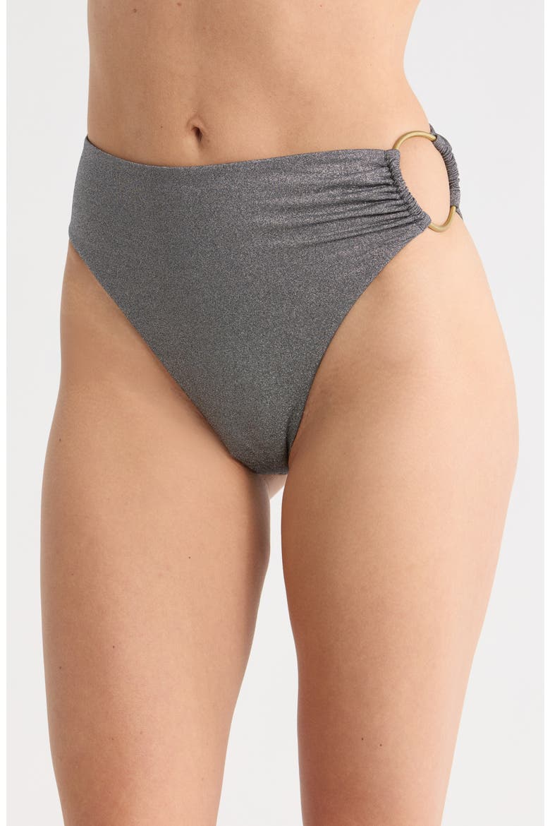 Lolita Shimmer High Waist Bikini Bottoms, Main, color, TWILIGHT