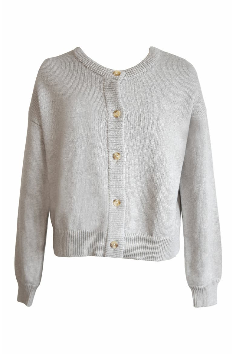 Willow Classic Cardigan, Alternate, color, Heather Grey