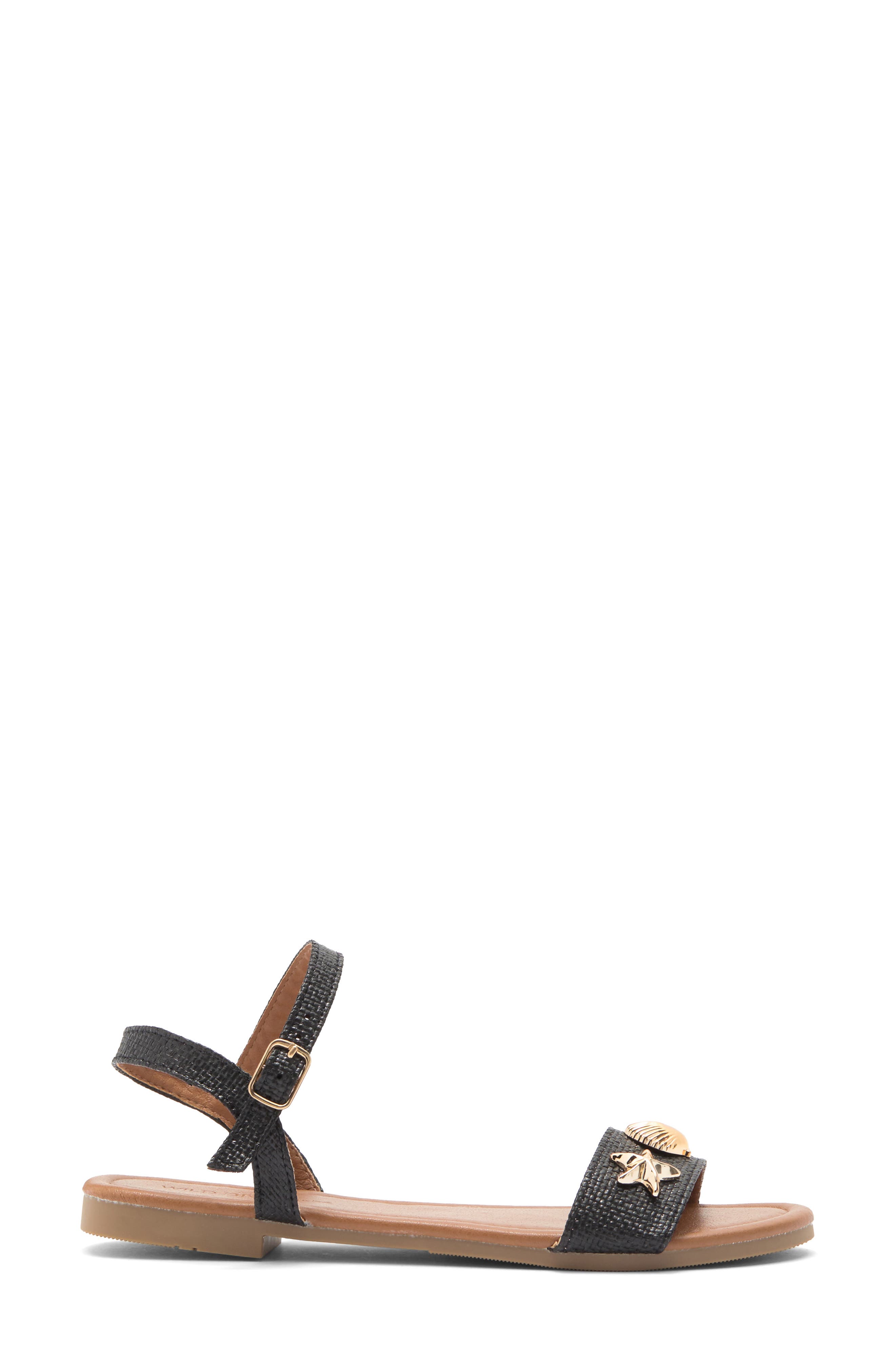 Rose Sandal, Alternate, color, BLACK