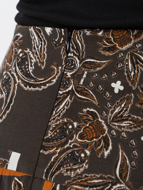 Saint And Sofia Saint + Sofia Everly Pleated Skirt In Brown