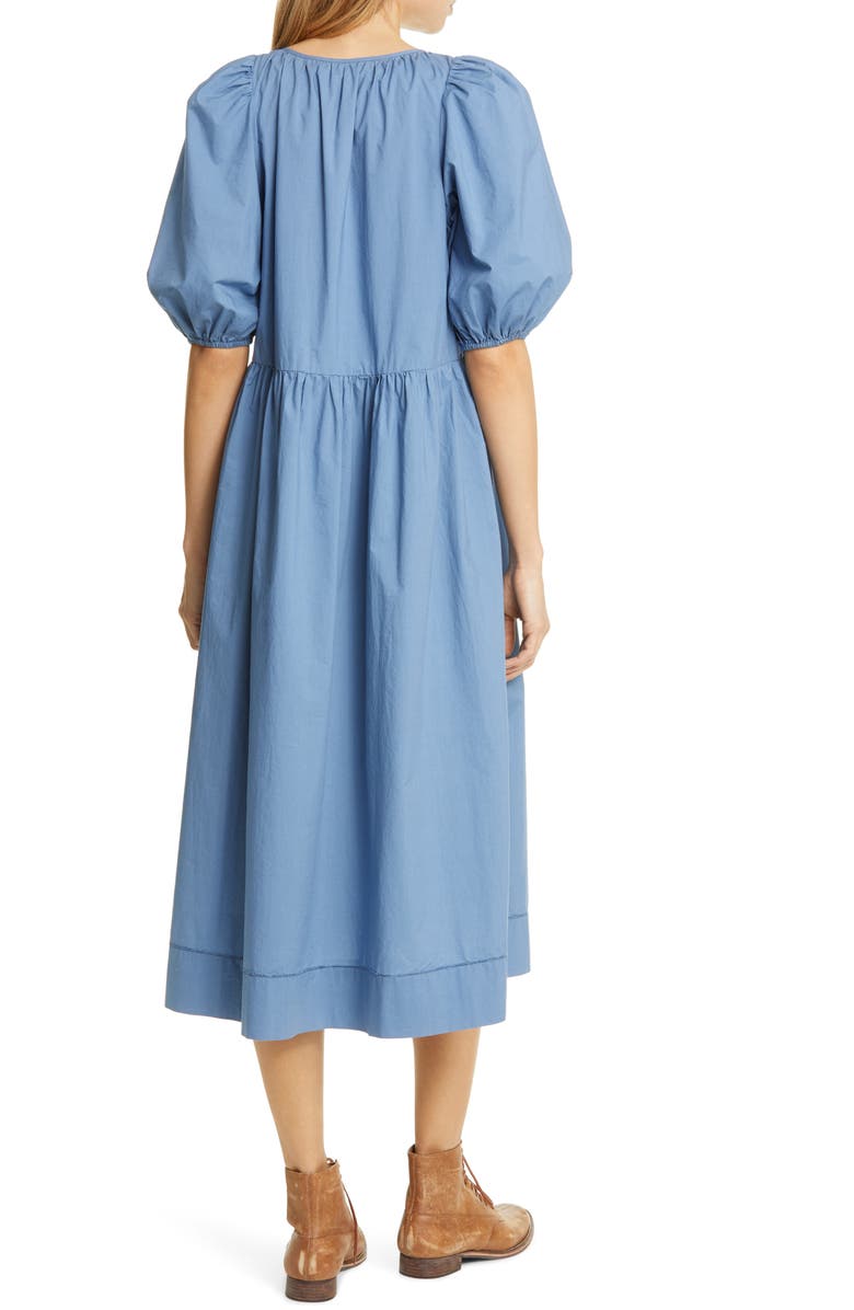 THE GREAT. The Ravine Cotton Midi Dress, Alternate, color,