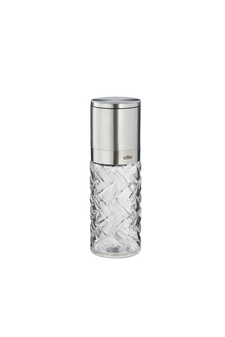 Cristallo Glass & Stainless Steel Salt and Pepper Mill, Main, color, Stainless
