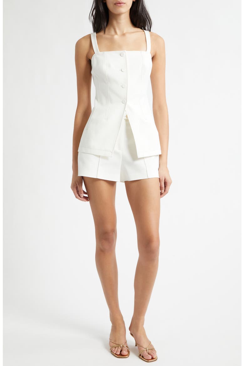 Elana Cotton Blend Vest, Alternate, color, IVORY