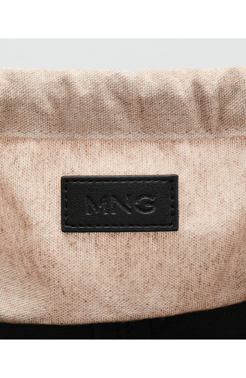 Mango Faux Leahter Double Handle Bucket Bag