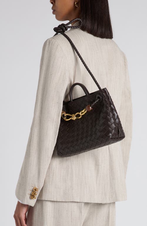Bottega Veneta Small Andiamo Bead Intrecciato Leather Top Handle Bag