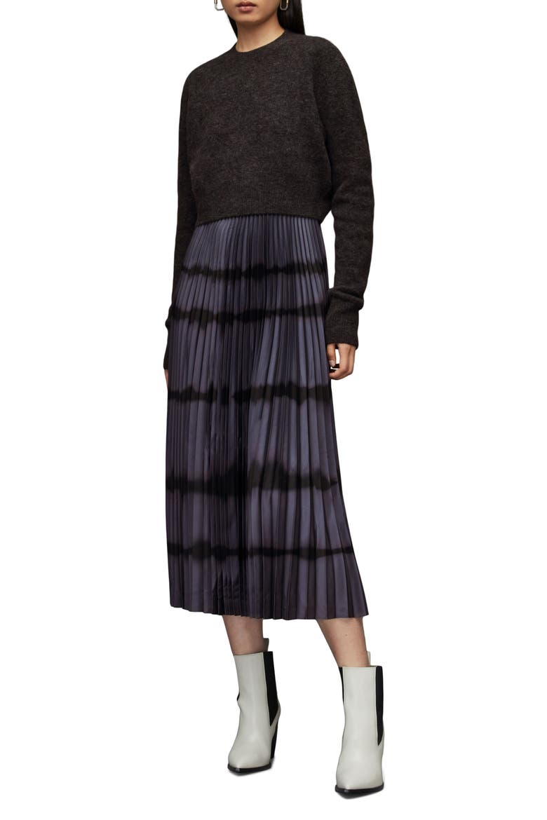 Curtis Two-Piece Sweater & Midi Dress, Main, color, CHARCOAL/ PIPE GREY