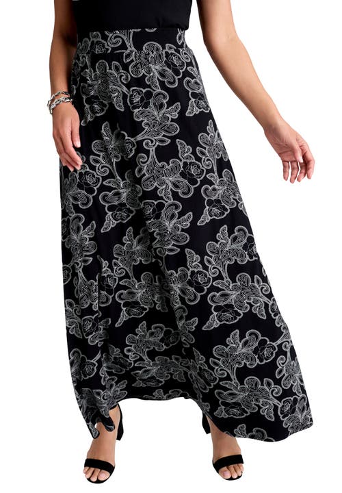 Jessica London Everyday Stretch Knit Maxi Skirt In Black