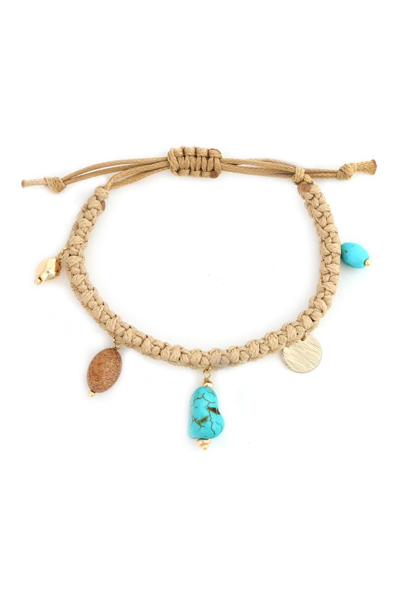 Turquoise Rope Charm Bracelet, Main, color, TURQUOISE