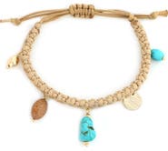 Panacea Turquoise Rope Charm Bracelet