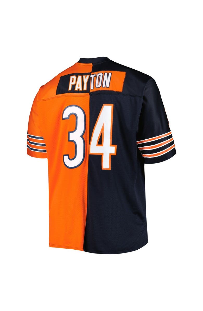 Mitchell & Ness Men's Mitchell & Ness Walter Payton Navy/Orange Chicago Bears Big & Tall Split Legacy Retired Player Replica Jersey, Alternate, color, 