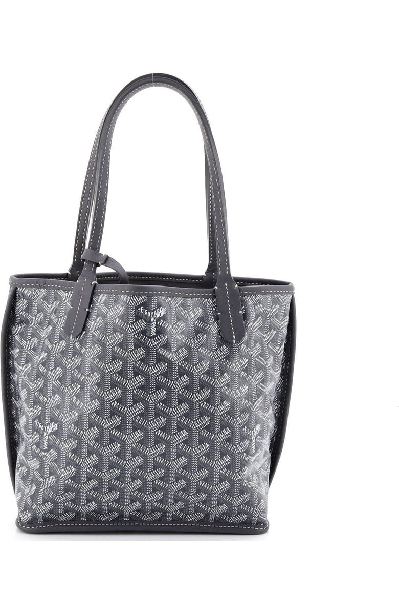 Pre-Owned Goyard Anjou Reversible Tote Coated Canvas Mini, Alternate, color, Gray