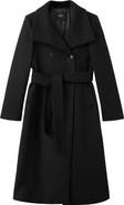 MANGO Sirenita Belted Wool Blend Coat