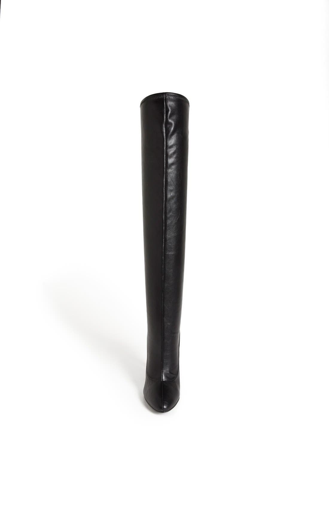 'Bam' Over the Knee Boot, Alternate, color, BLACK STRETCH