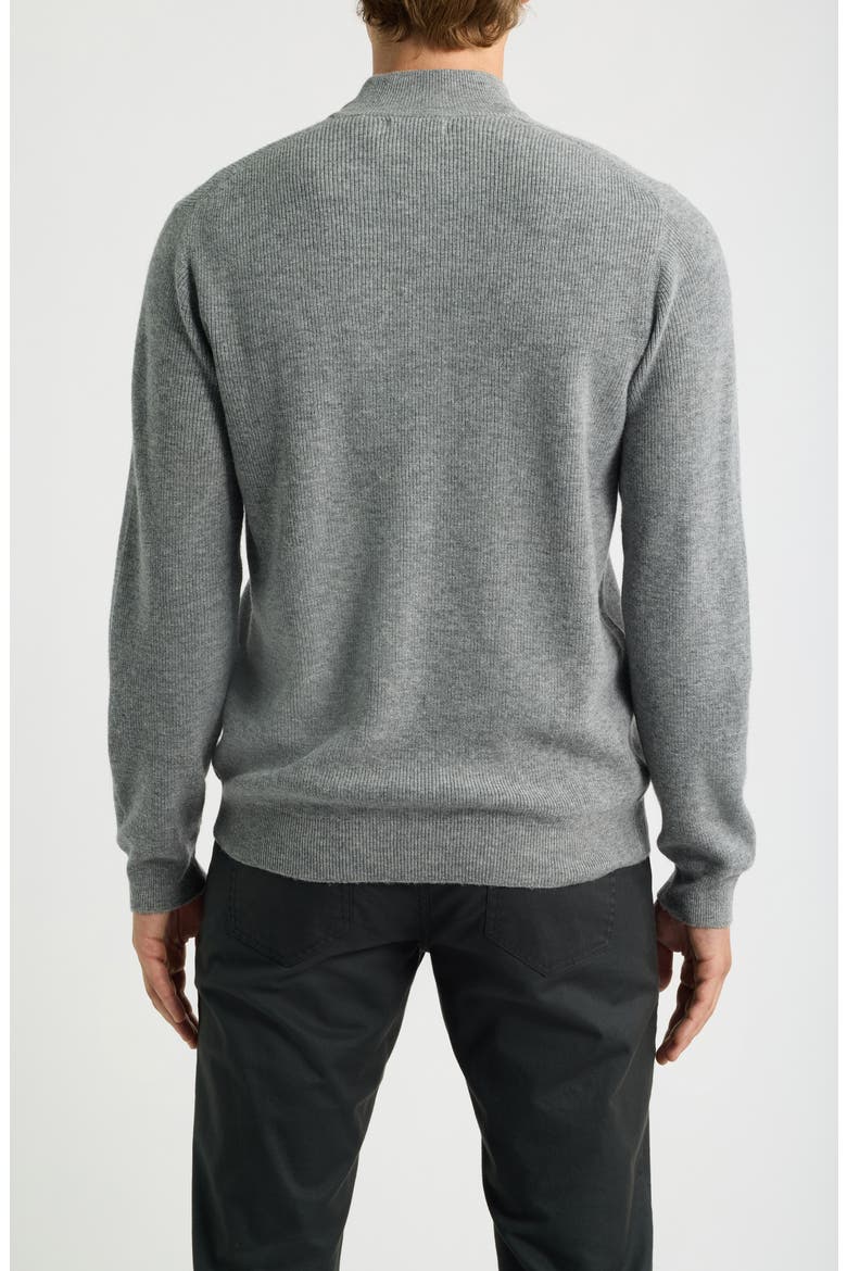 Brant Merino Wool & Cashmere Mock Neck Sweater, Alternate, color, OSLO GREY