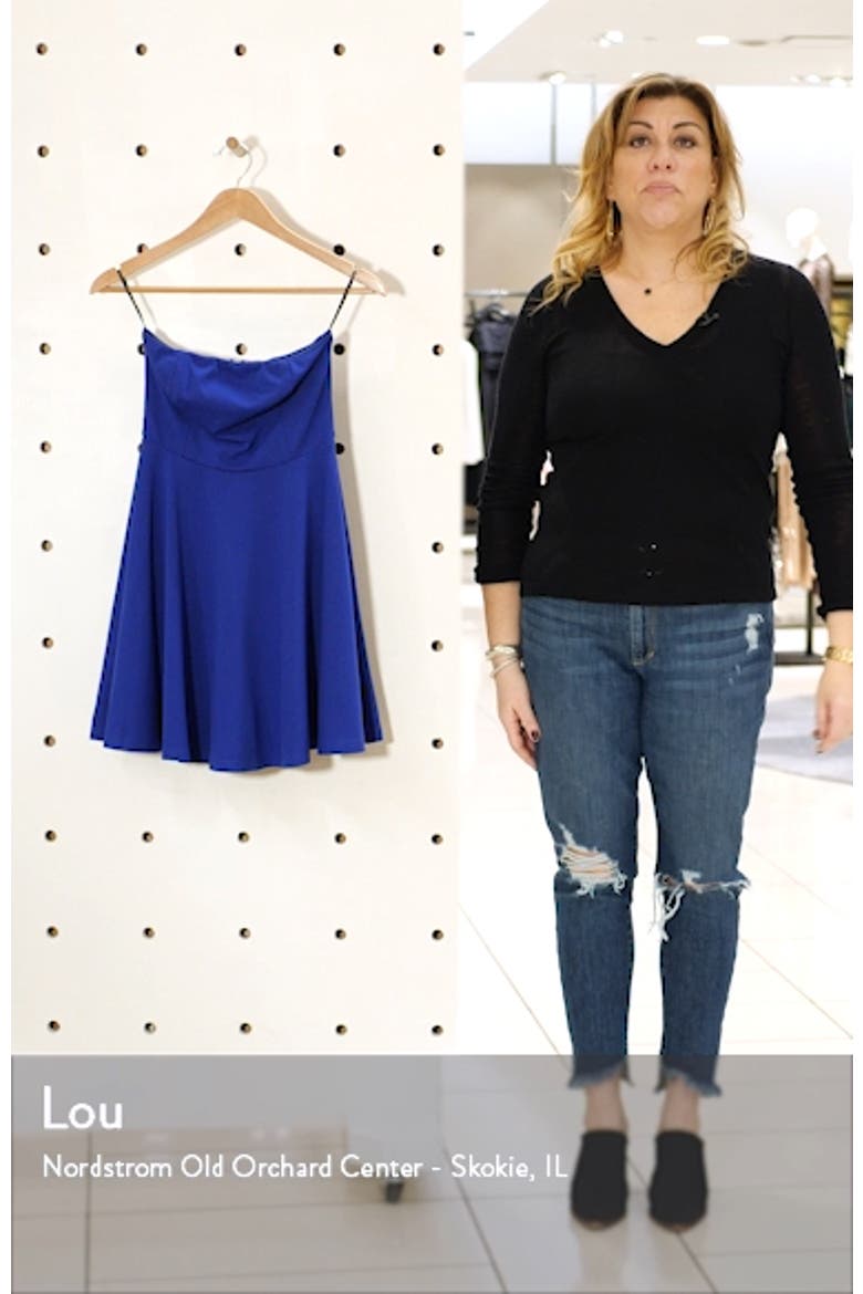 About a Twirl Strapless Skater Dress video