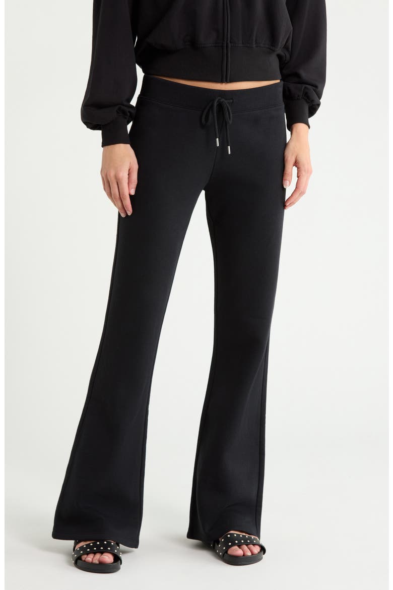 Classic Fleece Flare Pants, Main, color, BLACK