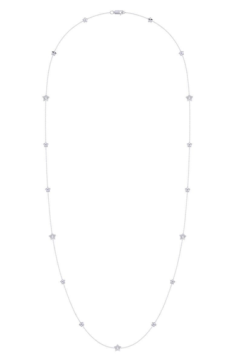 LuvMyJewelry Dreamer Lucky Star Diamond Station Necklace - 0.27ct., Main, color, 