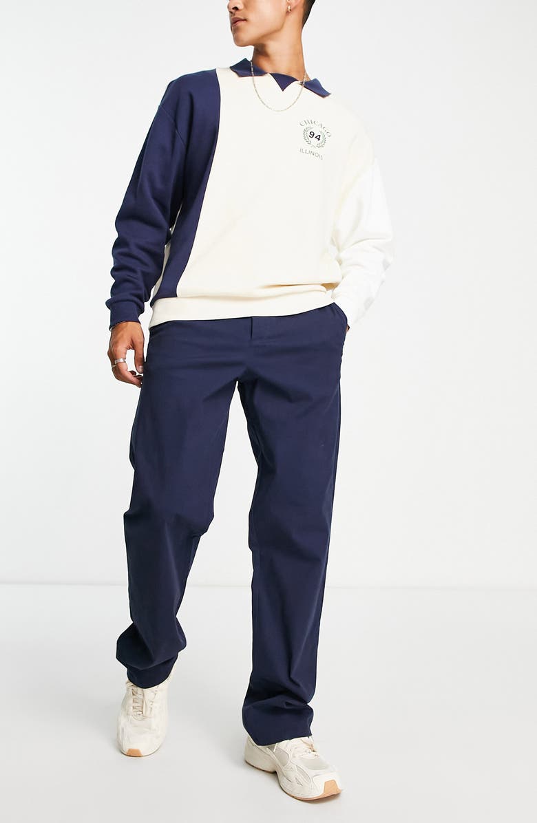 ASOS DESIGN Relaxed Stretch Cotton Chino Pants, Alternate, color,