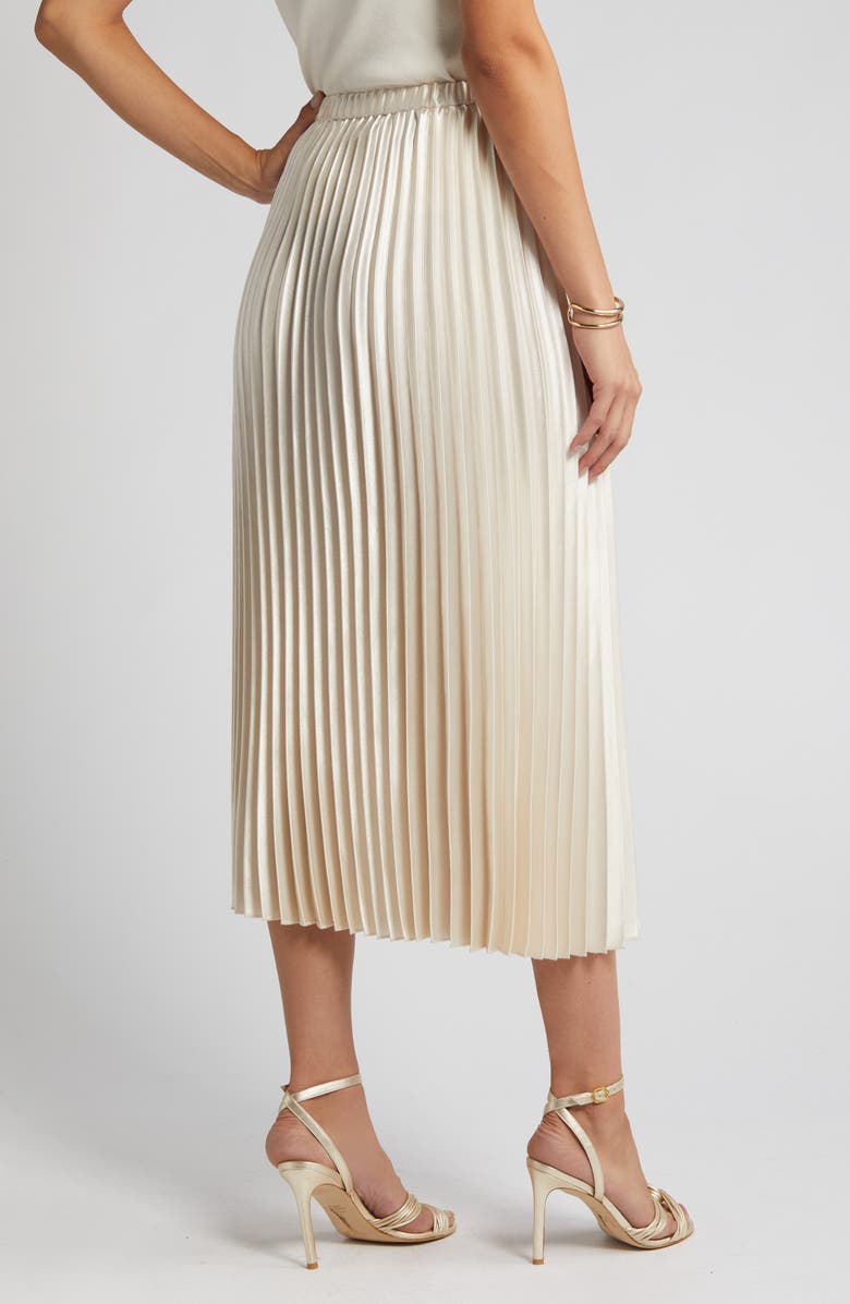 Anne Klein Pleated Satin Skirt, Alternate, color,