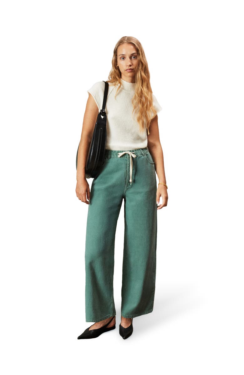 Ro&Zo Denim Drawstring Waist Jeans, Main, color, Green