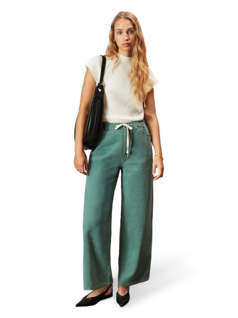 Denim Drawstring Waist Jeans