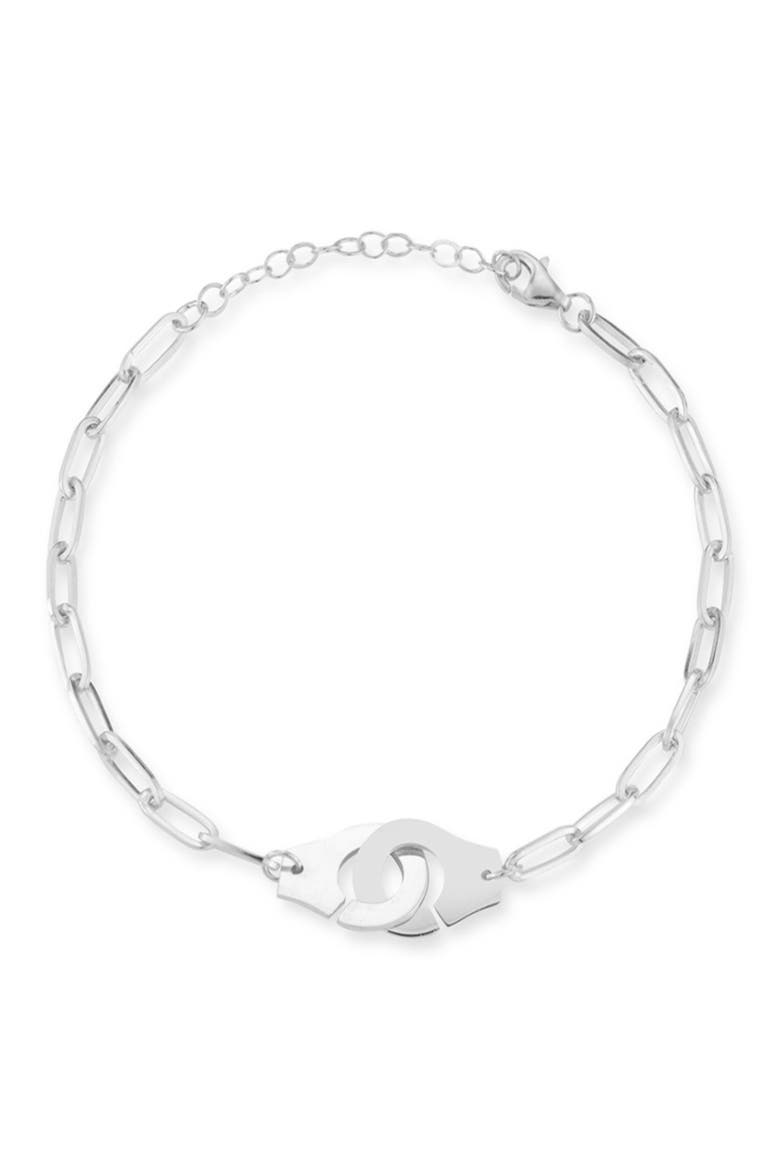 Handcuff Chain Bracelet, Main, color, SILVER