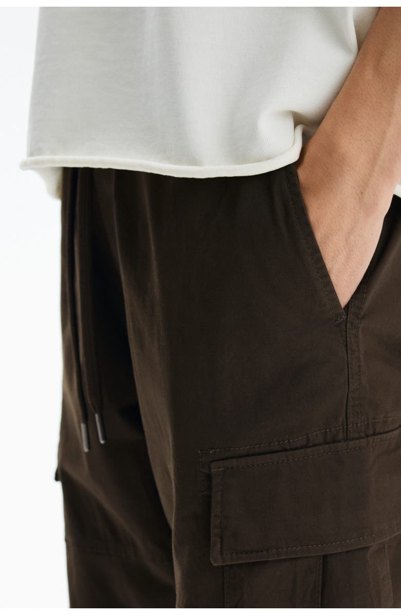 H&M Slim Fit Cargo Trousers, Alternate, color, Dark Khaki Green