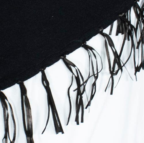 Portolano Cashmere Shawl With Leather Fringes