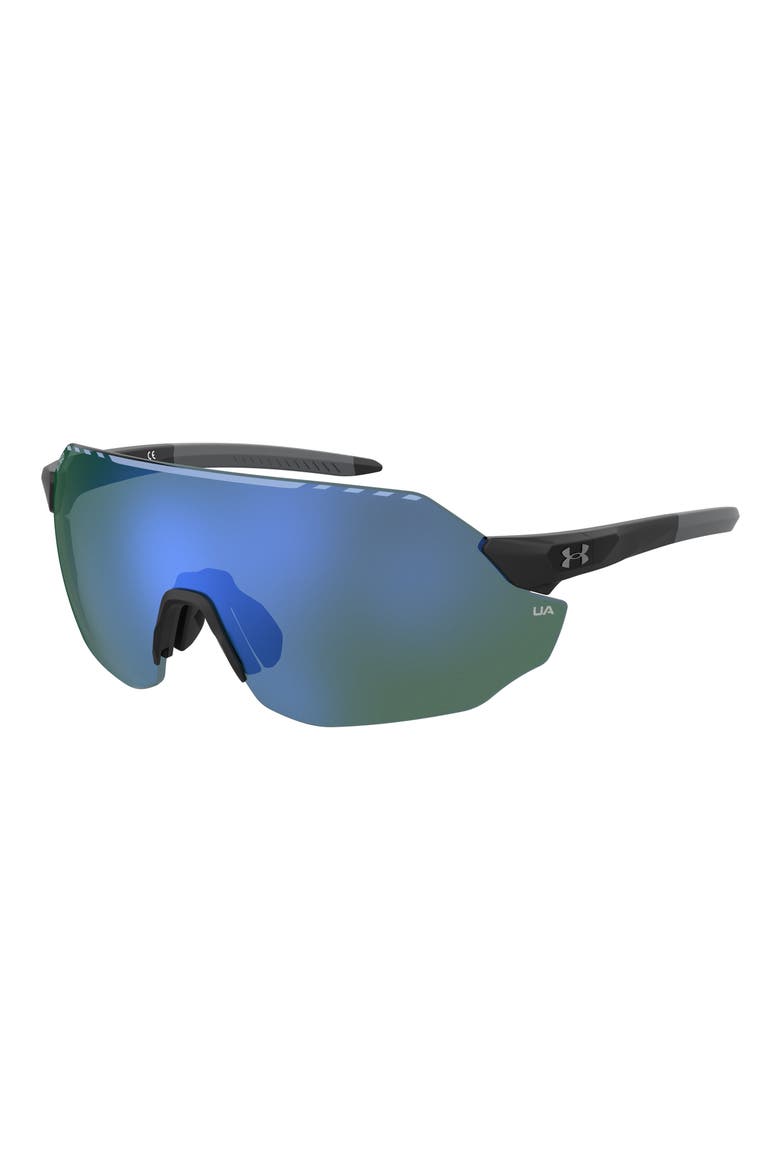 Halftime 99mm Graident Mask Sunglasses, Alternate, color, MATTE BLACK GREY