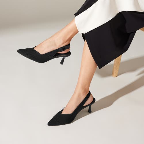 Vivaia Pointed-toe Slingback Sandals In Black