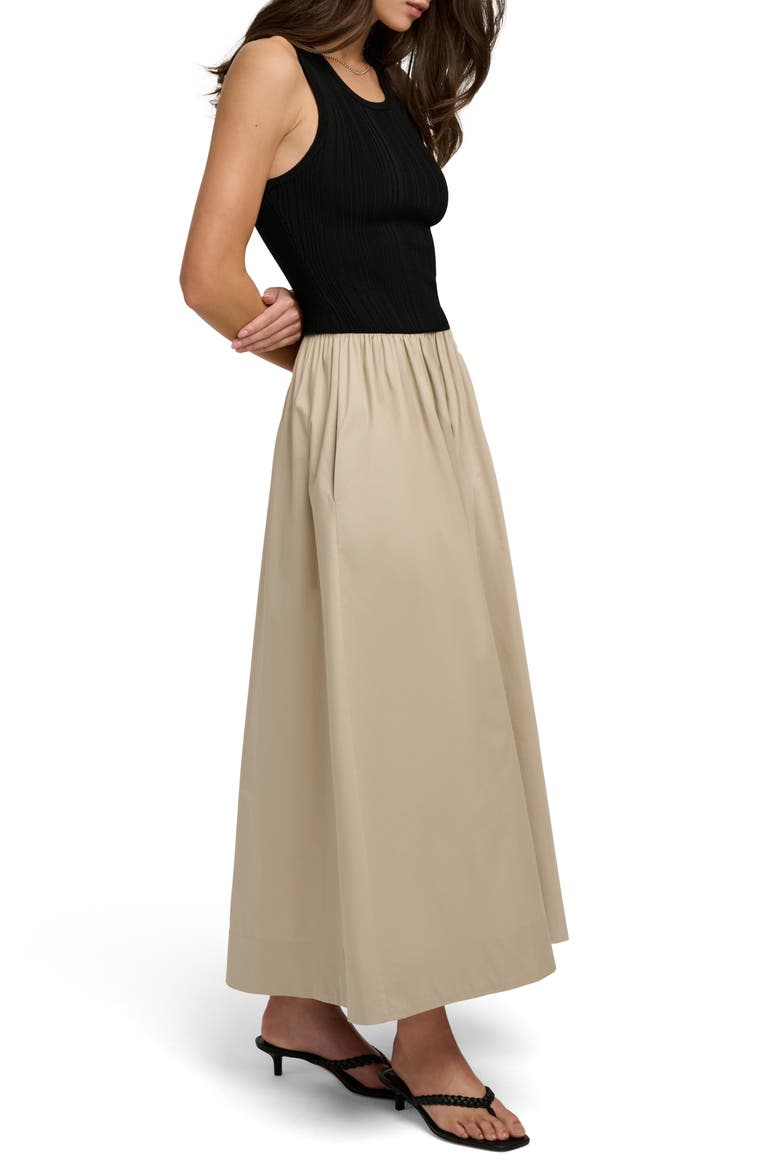 The Lennon Sleeveless Maxi Dress, Alternate, color, BLACK/ KHAKI
