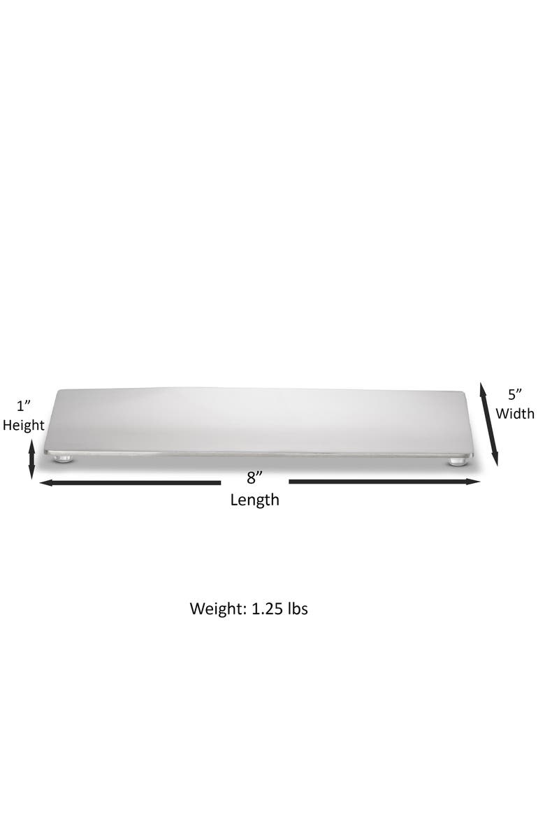 ROSELLI TRADING COMPANY Modern Round Amenity Tray, Alternate, color, Silver